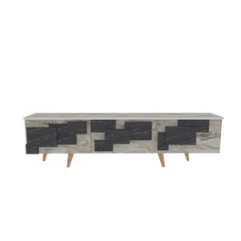Hanah Home Soporte de TV Blanco y Mármol